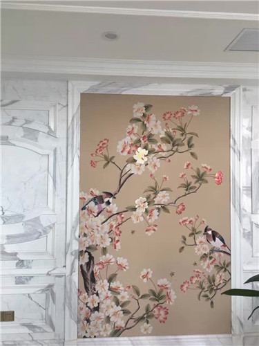 工笔画背景墙