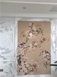 工笔画背景墙