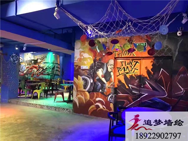 餐吧墙绘【手绘墙画】