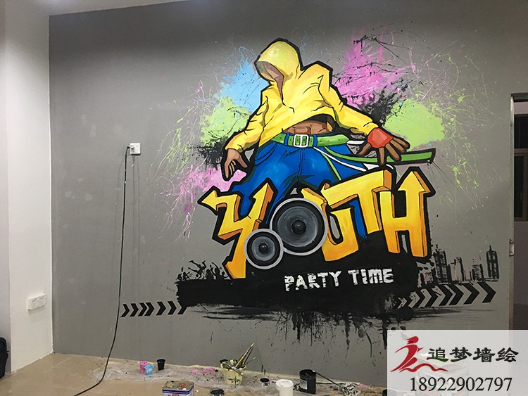 企石舞蹈协会墙绘【3d立体画】