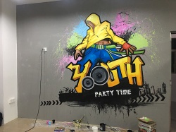 企石舞蹈协会墙绘【3d立体画】