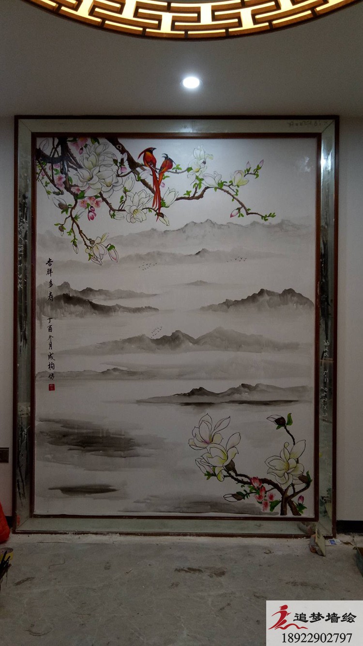 别墅背景墙 【墙绘公司】