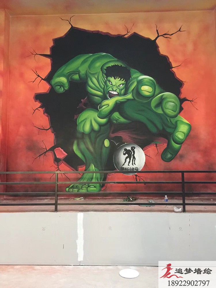 健身房彩绘【室内墙绘】