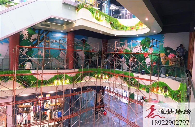 茶山碧桂园喜悦里广场彩绘【幼儿园墙绘】