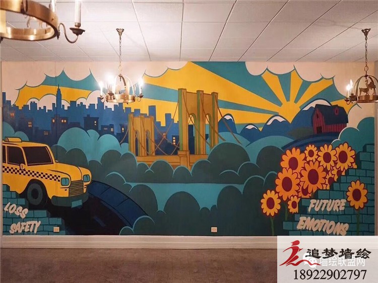 深圳龙岗公司文化墙【墙绘】