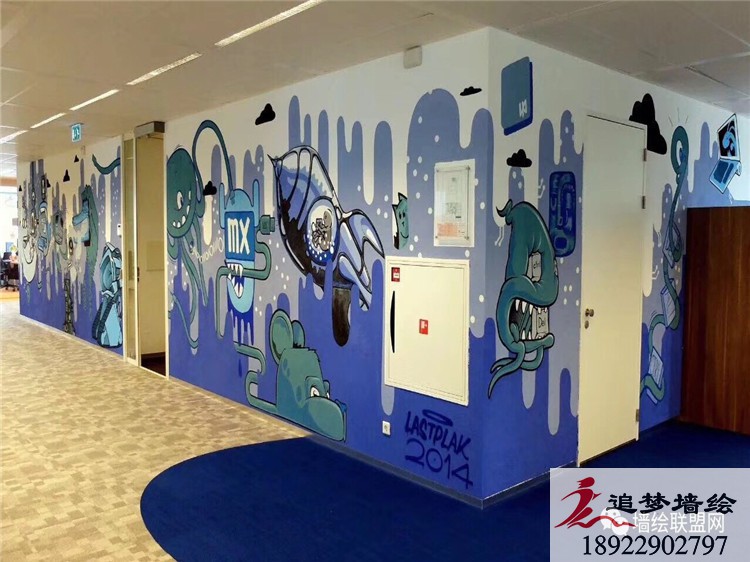 深圳龙岗公司文化墙【墙绘】