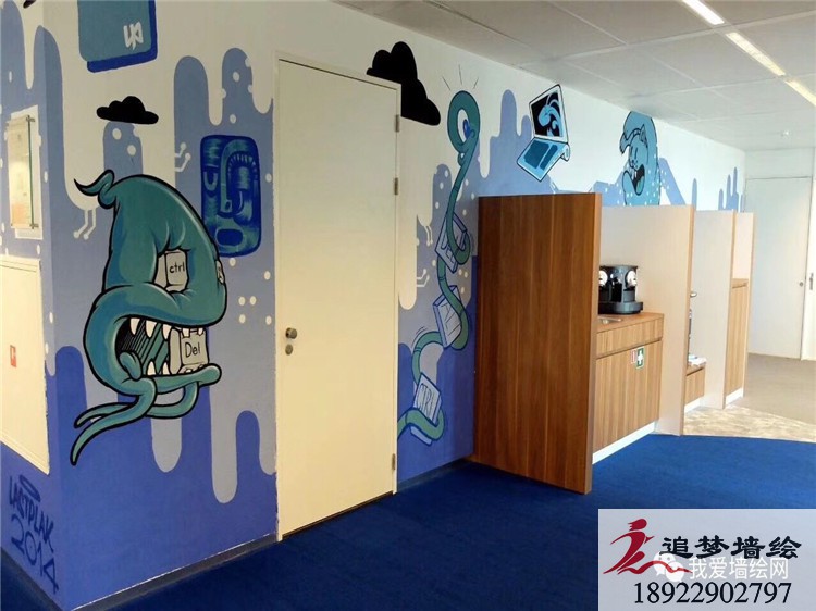 深圳龙岗公司文化墙【墙绘】