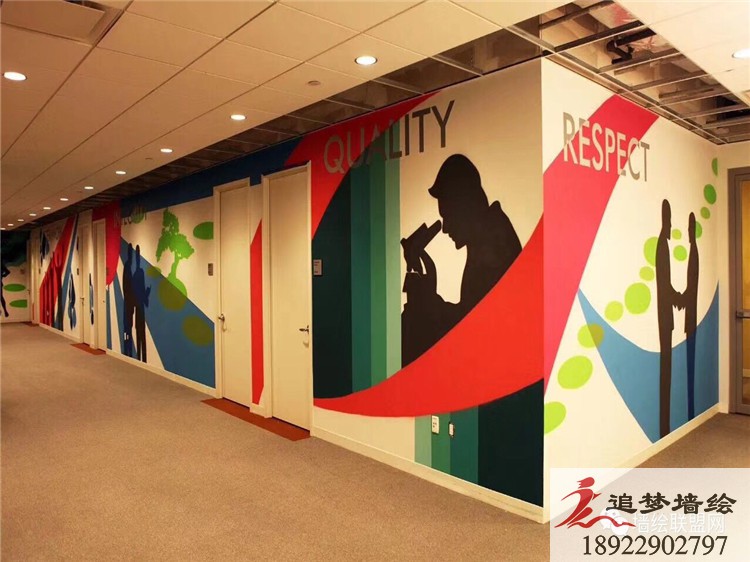 深圳龙岗公司文化墙【墙绘】