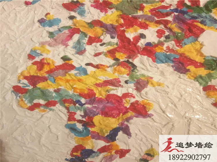 浮雕世界地图【手绘墙画】